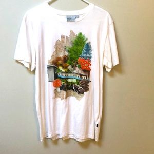 Mens M WESC Sweden Graphic SS White Tee